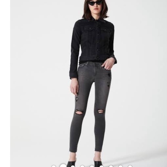 Adriano Goldschmied Skinny Destroyed Ankle Jeans - Picture 7 of 16